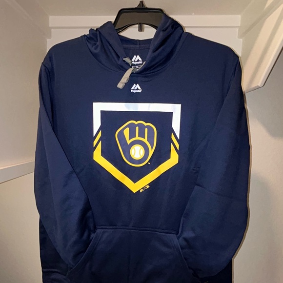 MLB Other - ⚾️🏟️ Milwaukee Brewers Marquee Stadium MLB Baseball Hoodie 🏟️⚾️